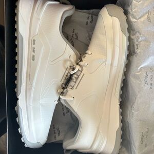 Men's All-White Sun Day Red Athletic Golf Shoes — New